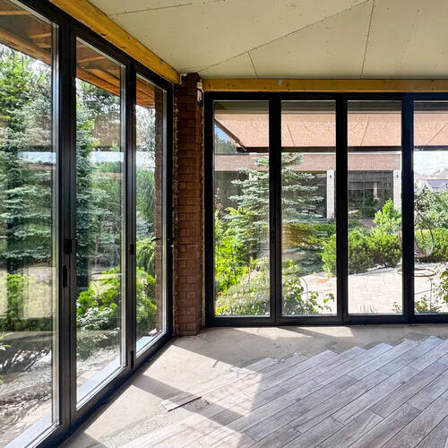 Панорамные складные двери Decolife BF77(с терморазрывом) + G500, г. Москва